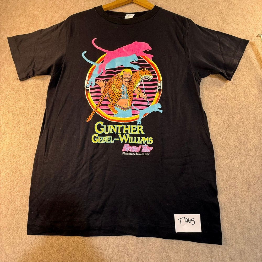 Vintage 1988 Gunther Gebel-Williams Circus Farewell Tour T-Shirt Ringling Bros L